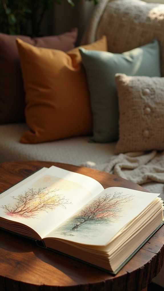 cozy inviting interior sketches