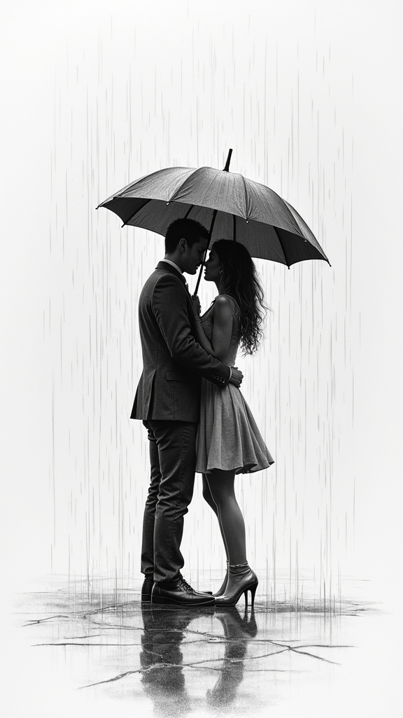 cozy moments under rain