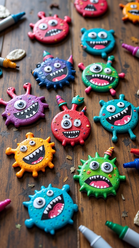 craft funky monster magnets