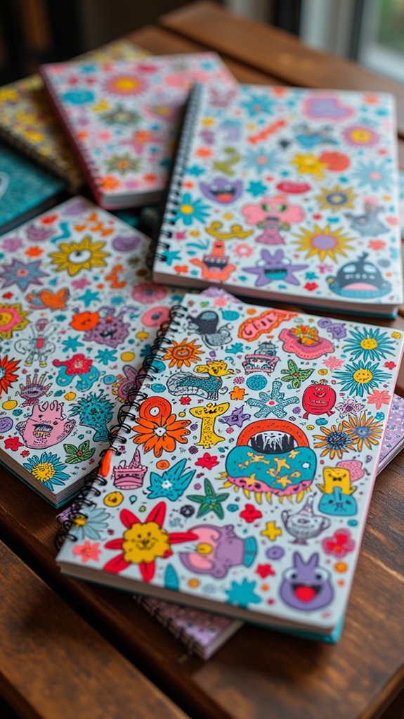 creative doodle sticker covers