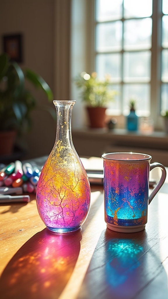 creative glass and ceramic painting
