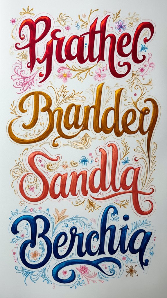 creative personalized hand lettering