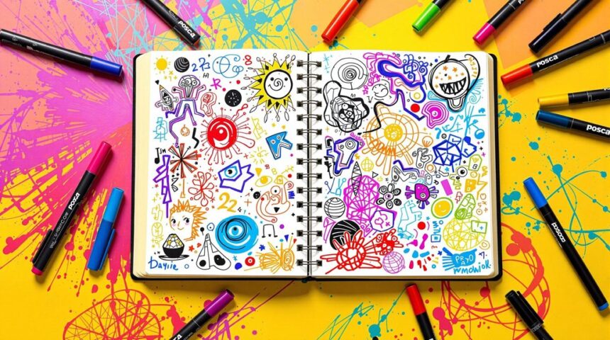 creative posca sketchbook inspiration