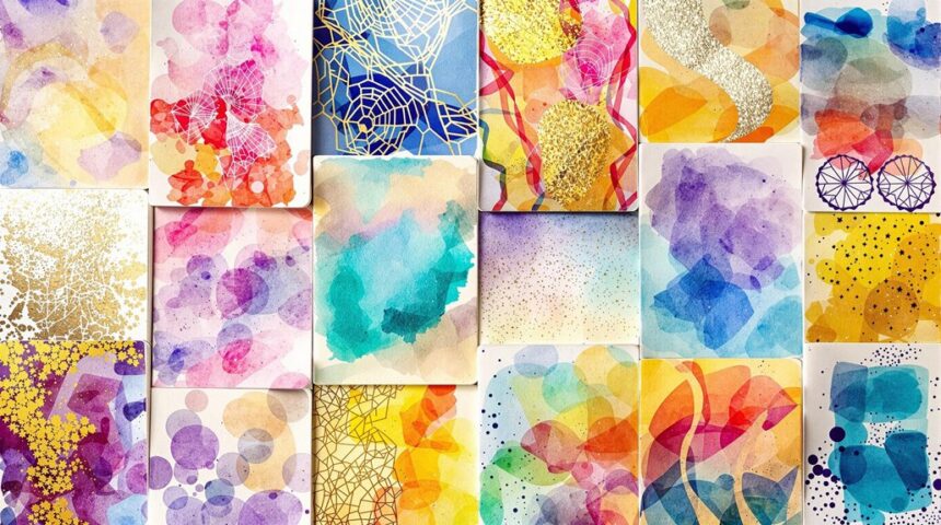 creative sketchbook background techniques