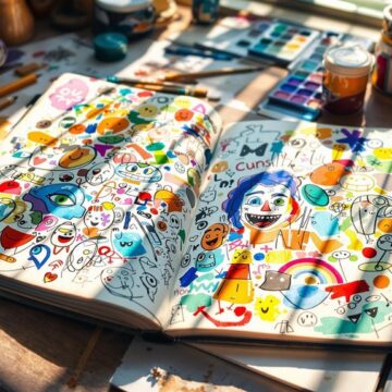 creative sketchbook brainstorming ideas
