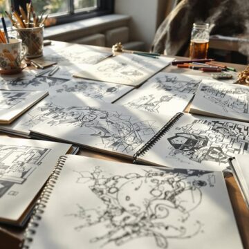 creative sketchbook drawing prompts