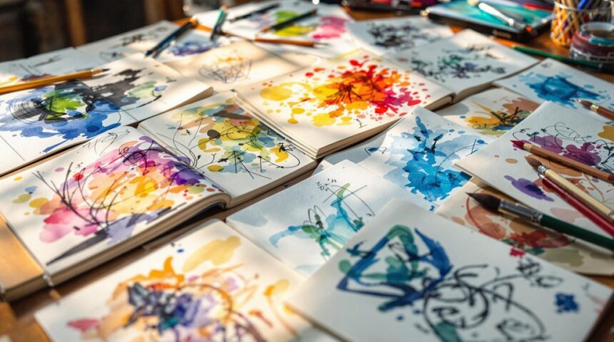 creative sketchbook page ideas