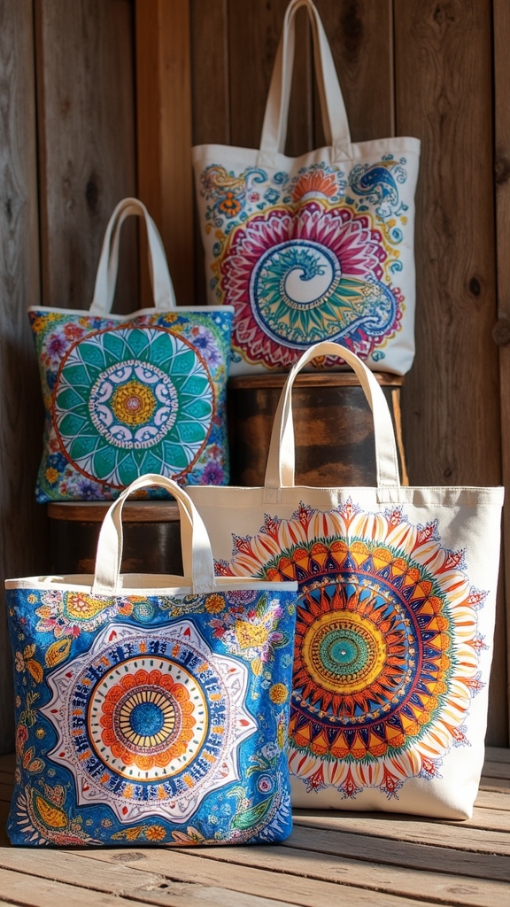 custom illustrated tote bags