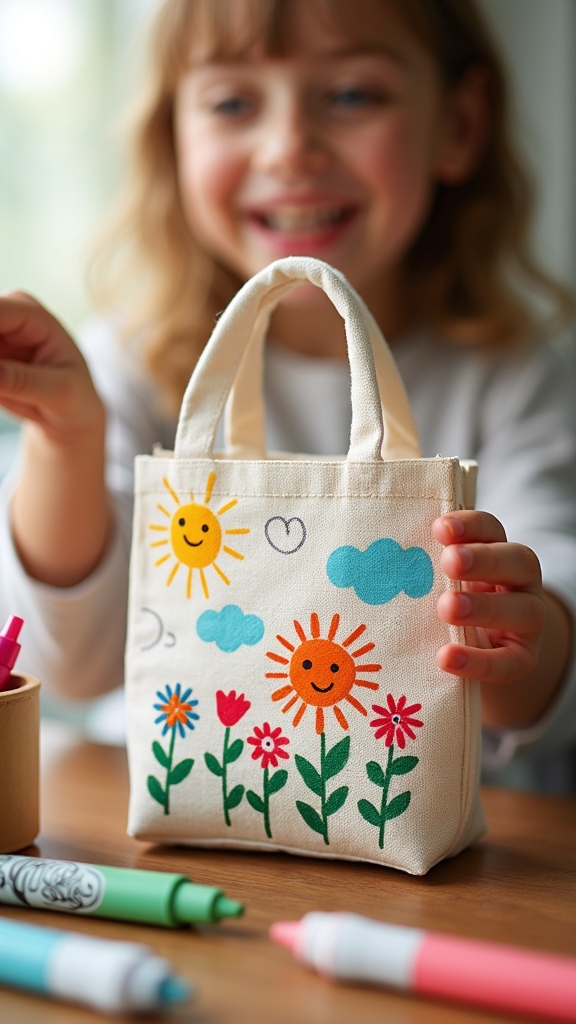 customizable colorful tote bags