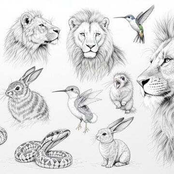 cute animal pencil drawings