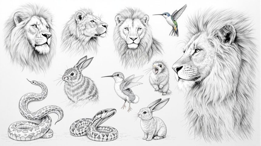 cute animal pencil drawings