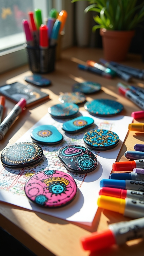 decorate magnets with posca