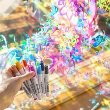 diy posca window art