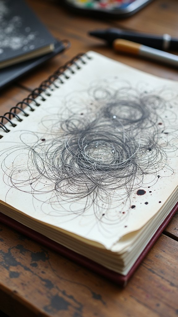 doodling creates layered artwork