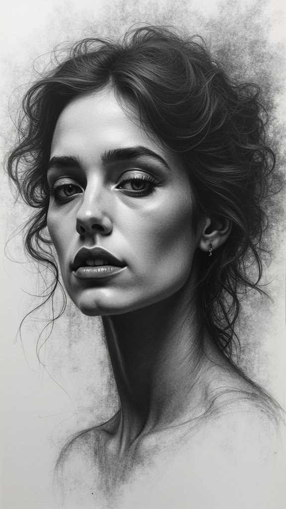 dramatic charcoal portrait techniques