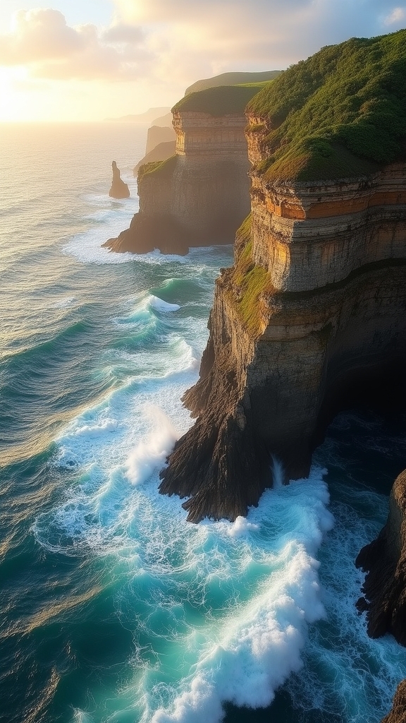 dramatic coastal cliff artistry