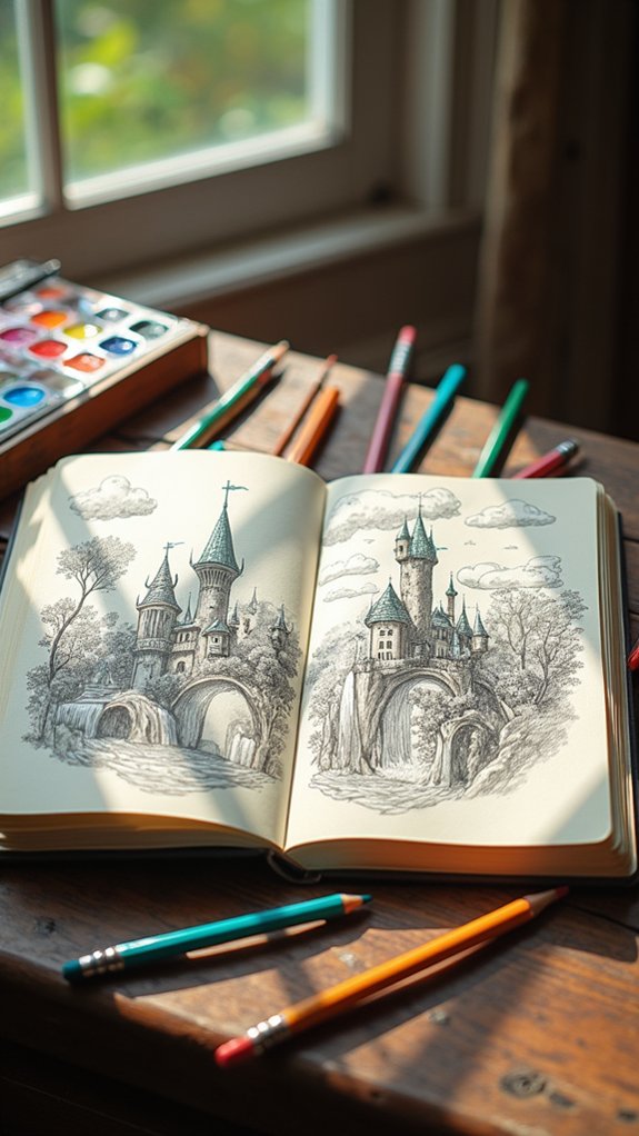 dreamlike fantasy landscape elements
