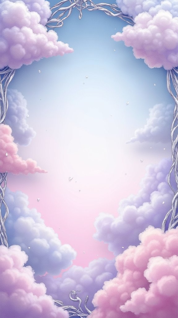 dreamy pastel cloudscapes