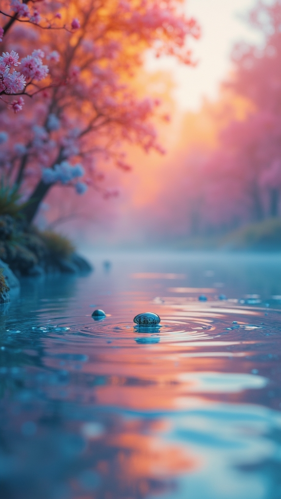 dreamy water reflections blending