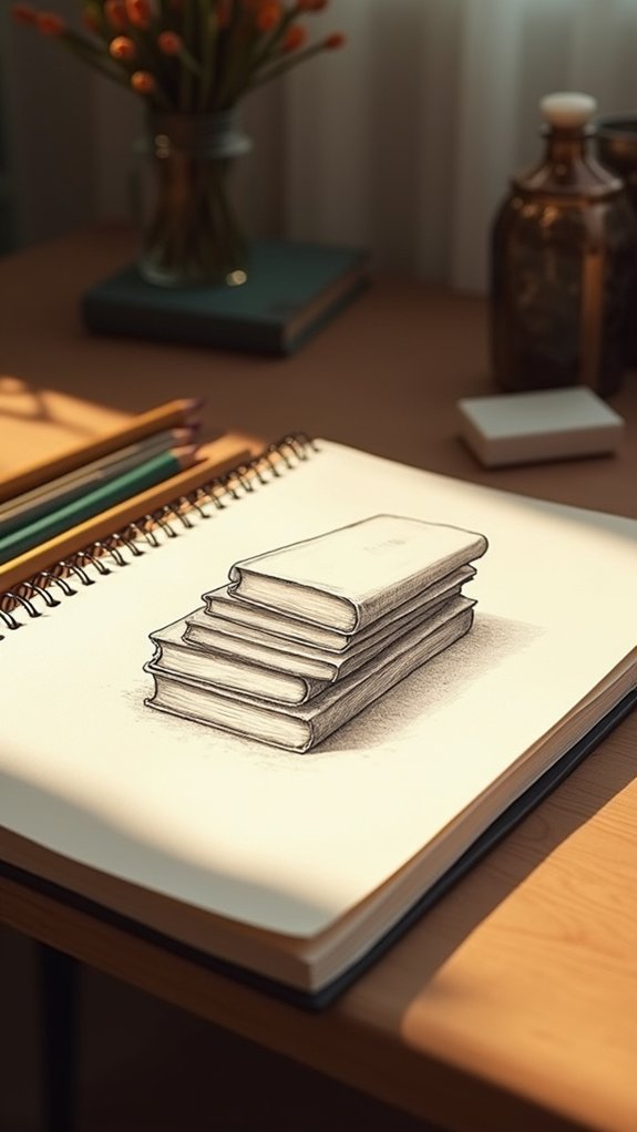 dynamic layered book arrangement
