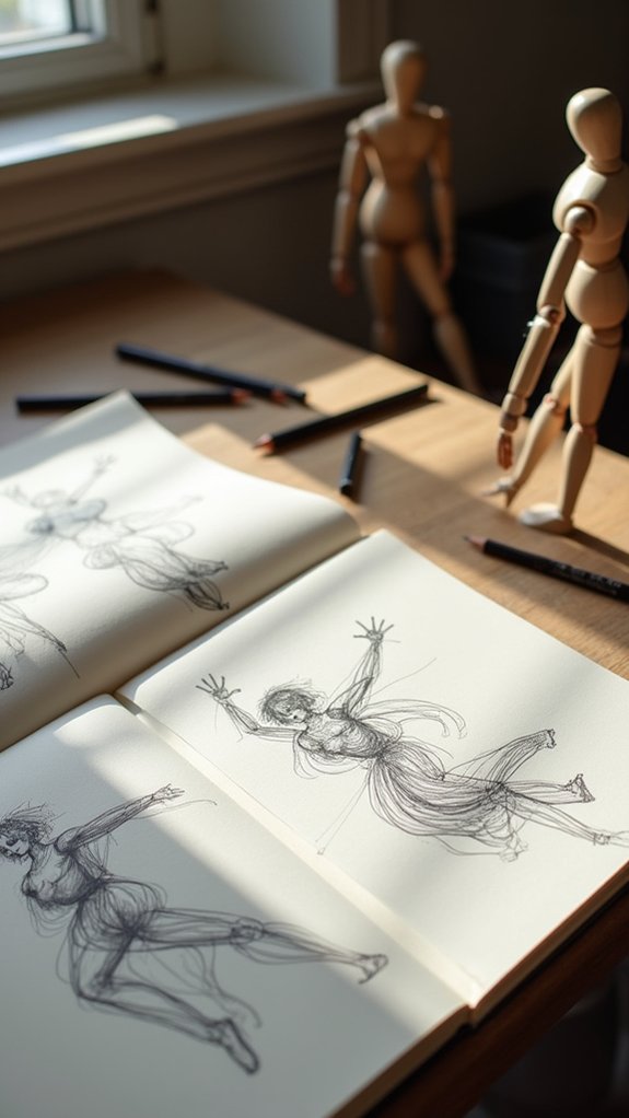dynamic movement sketching practice