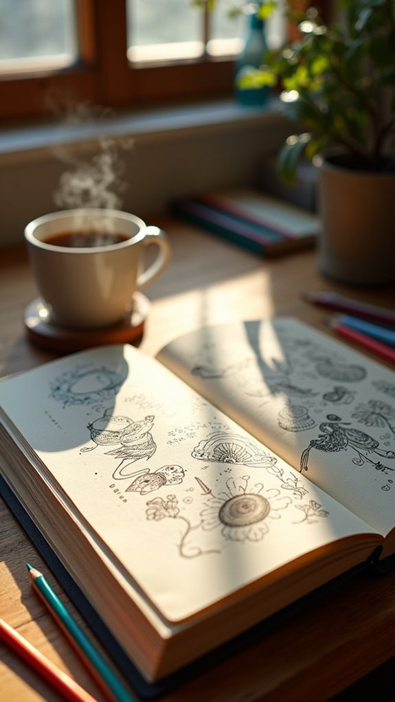 everyday life sketchbook snippets
