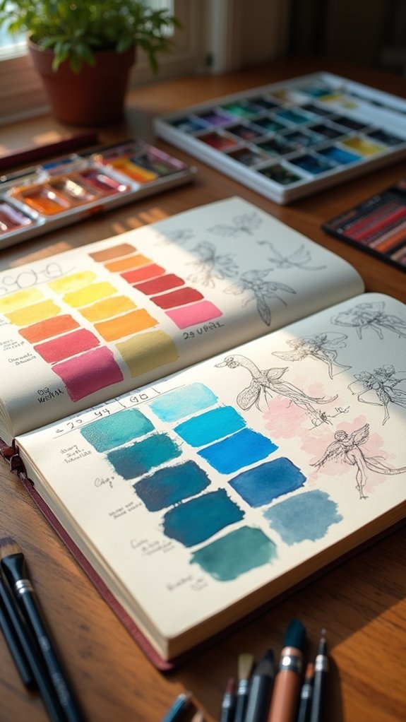 experimenting with color combinations