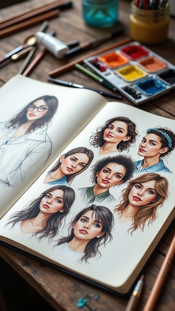 expressive and playful self portraits