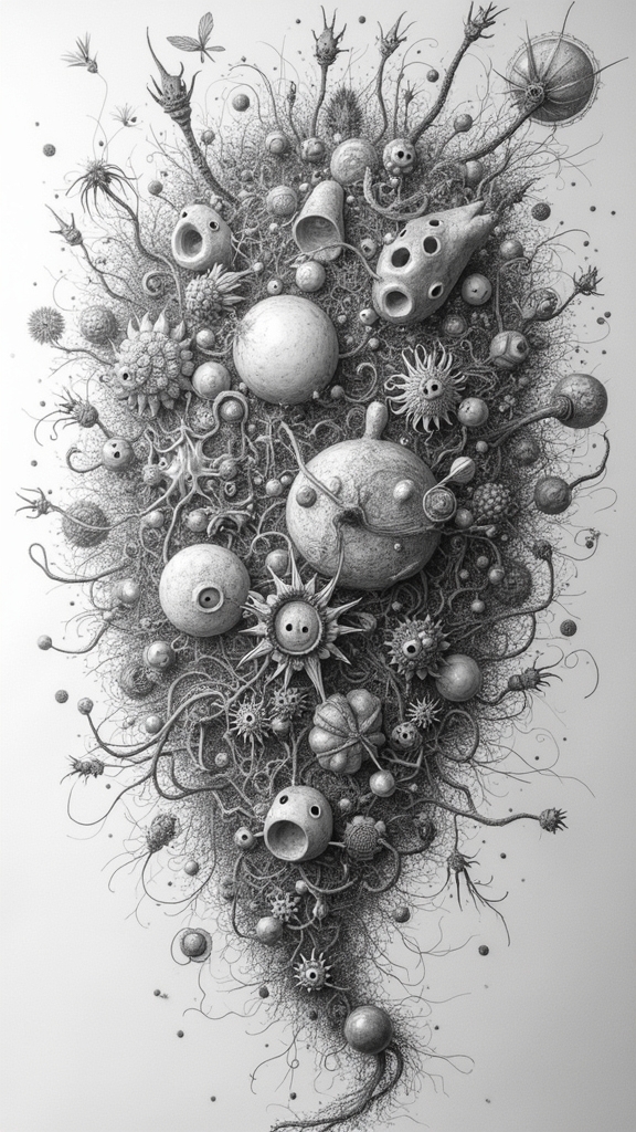 expressive chaotic doodle creativity