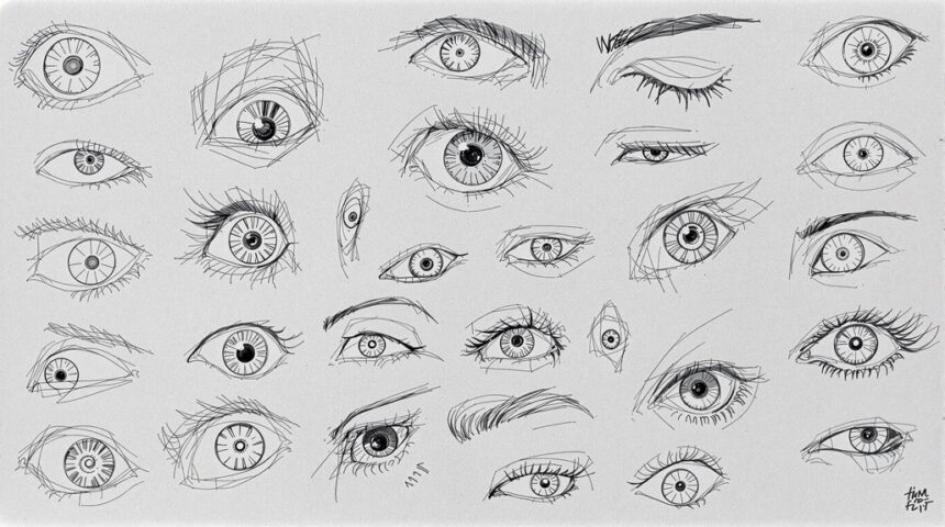 expressive gaze sketching practice
