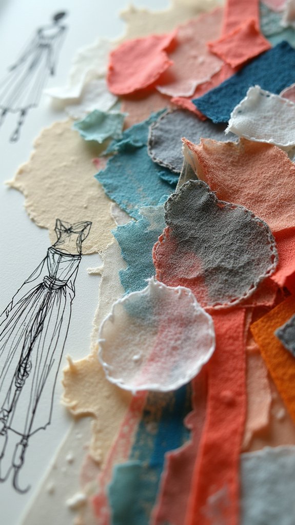 fabric and dressmaking paper