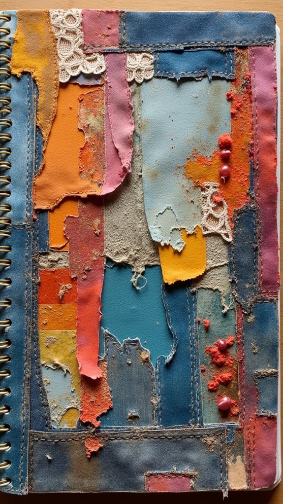 fabric scrap collage ideas