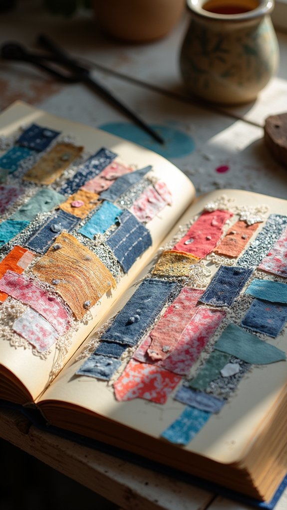 fabric texture layering embellishments