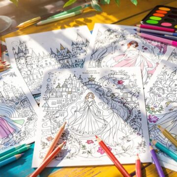 fairy tale coloring activity