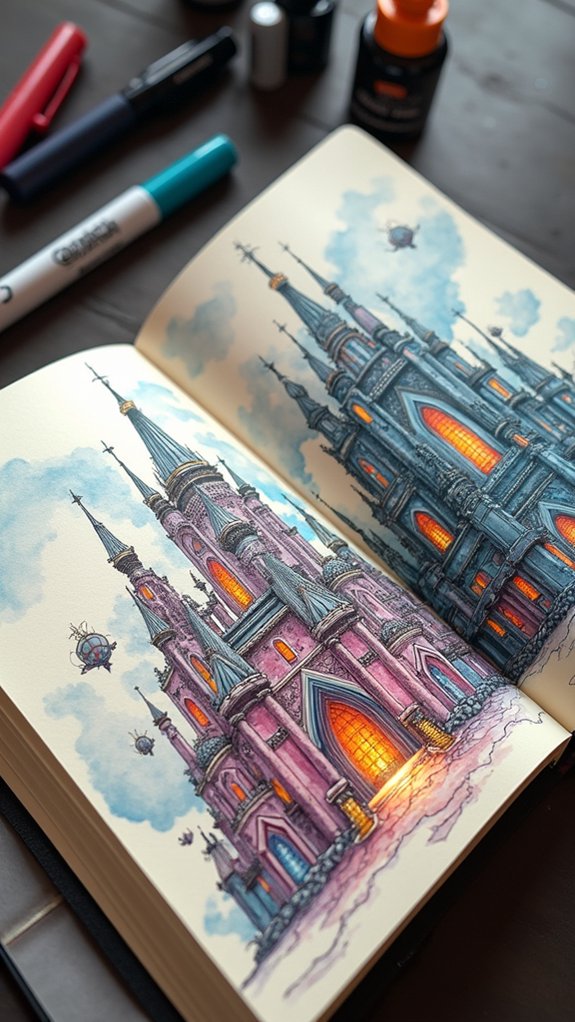 fantasy architecture sketching tips