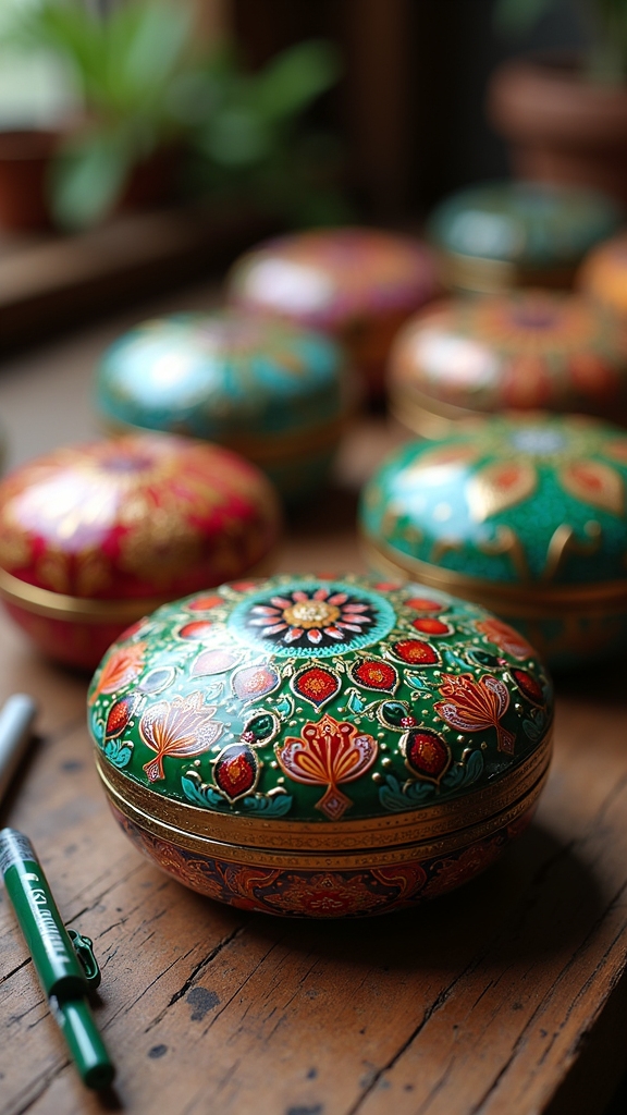 folk art trinket box makeover
