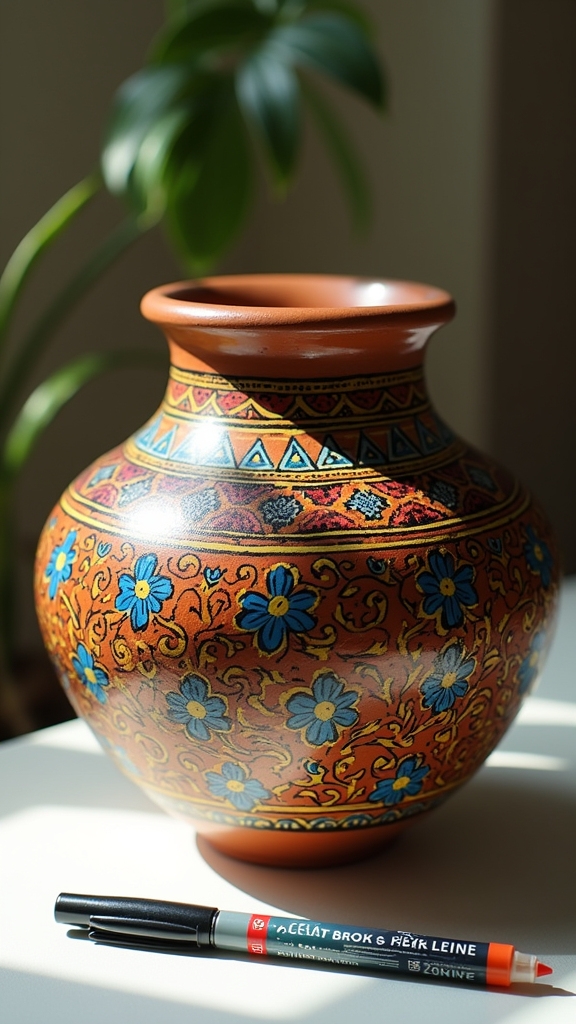 fun ceramic pot decoration