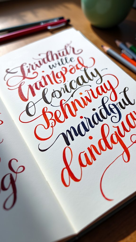funky connected letter styles