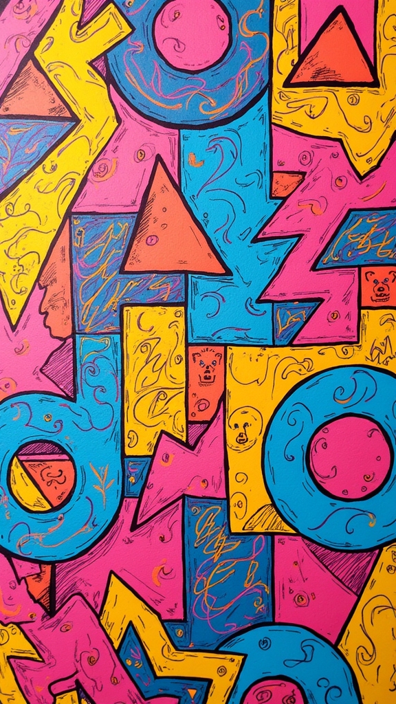 funky geometric shape patterns