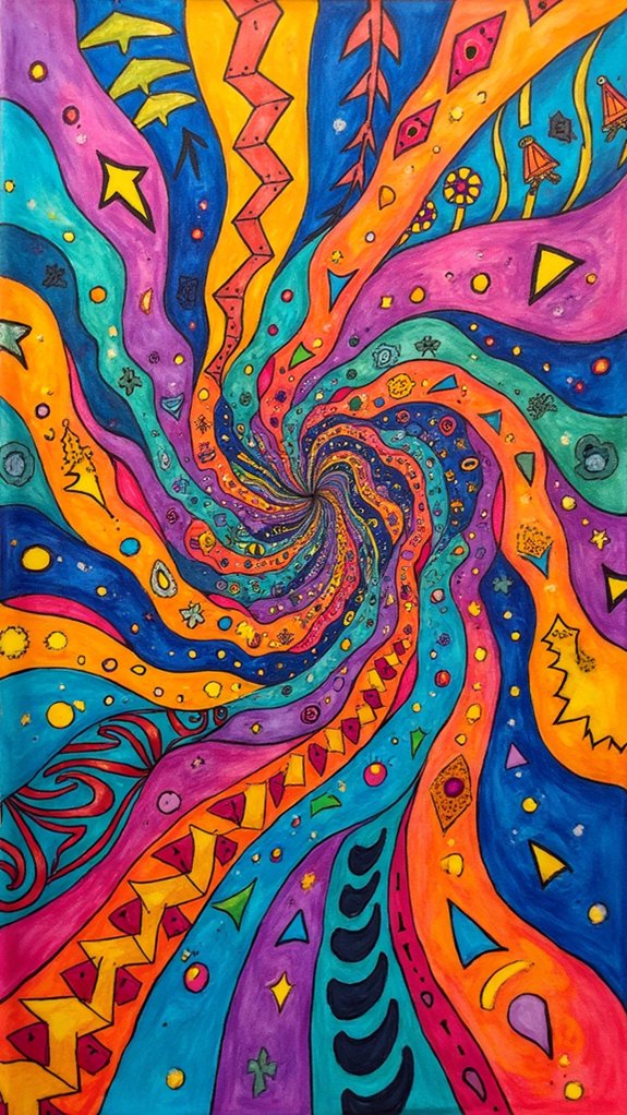 funky geometric shapes creativity
