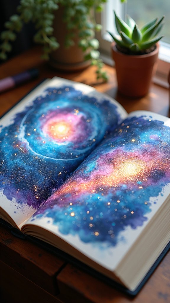 galaxy watercolor art techniques