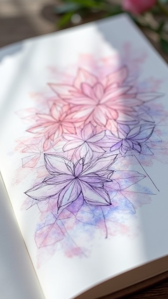 geometric pastel color blending