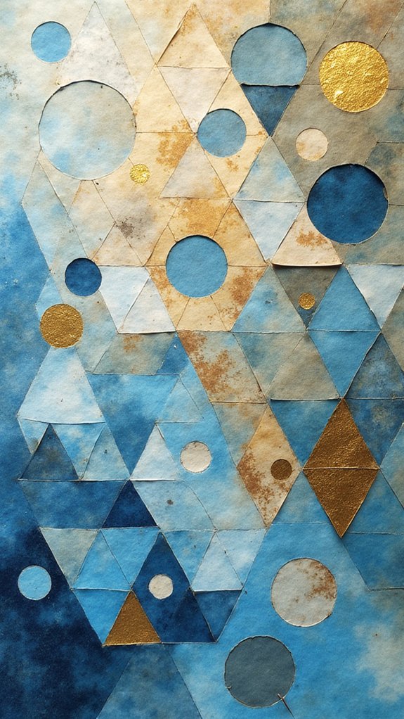 geometric patterns enhance artwork