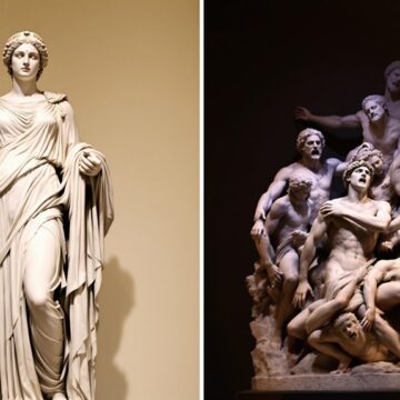 greek statues through eras