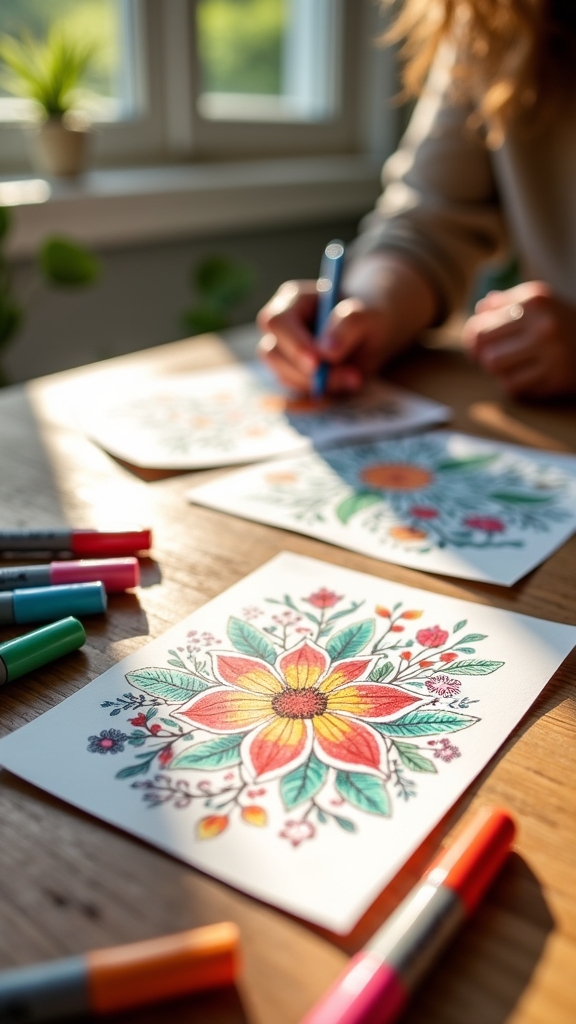hand drawn joyful greeting cards