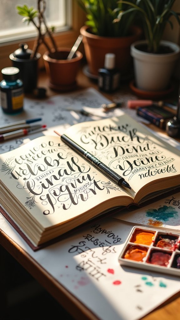 hand lettering and typography exploration