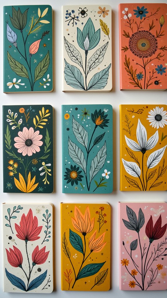 hand painted customized sketchbook covers