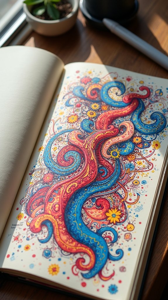 imaginative abstract doodle exploration