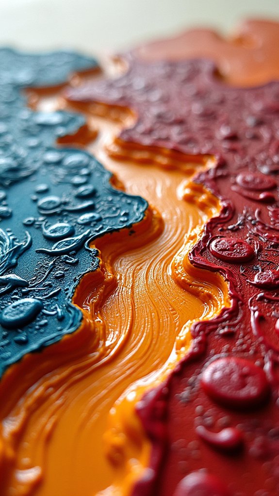 impasto texture with palette knife