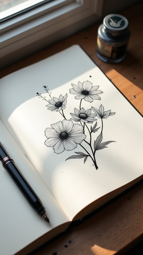 inked florals bold expression